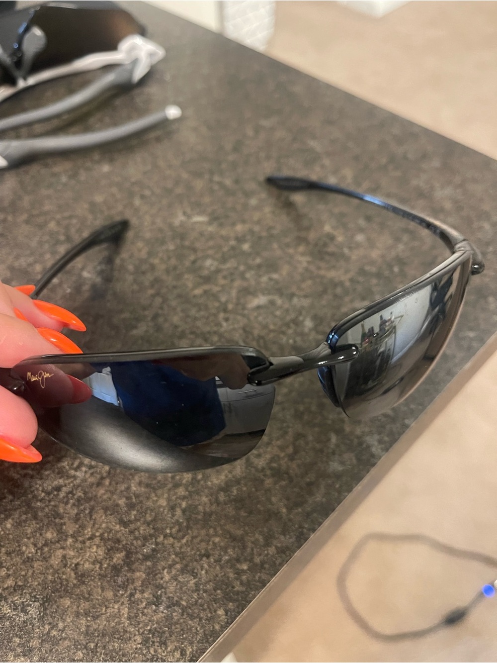 Maui Jim Rimless Polarized Sunglasses in Black
